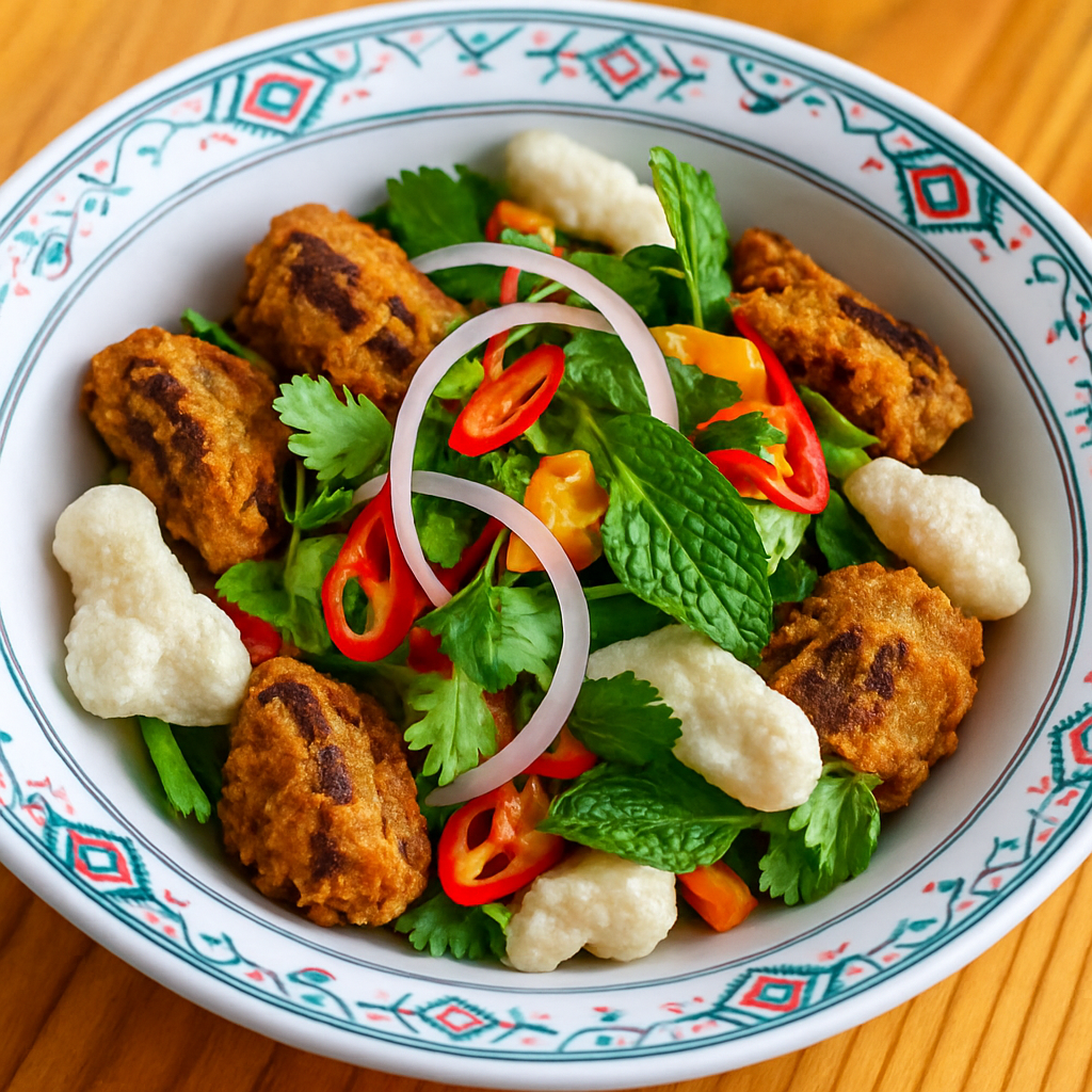 Fresh Herb Forward Salad With Crisp Textures And Vibrant Vegetables